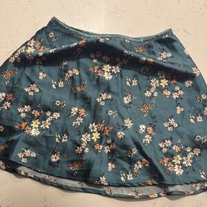 Dillards Floral Teal Skirt